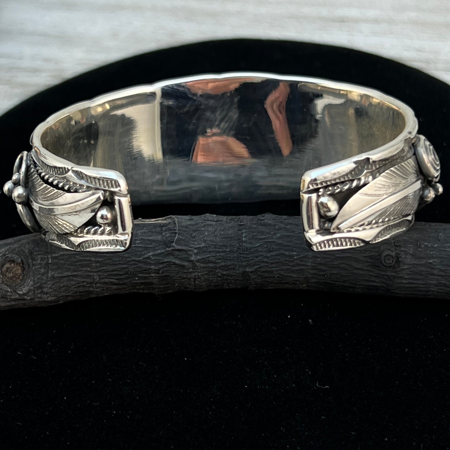 Sleeping Beauty Turquoise Cuff Bracelet, Sterling Silver Navajo 6 1/2" Darrell Morgan 2