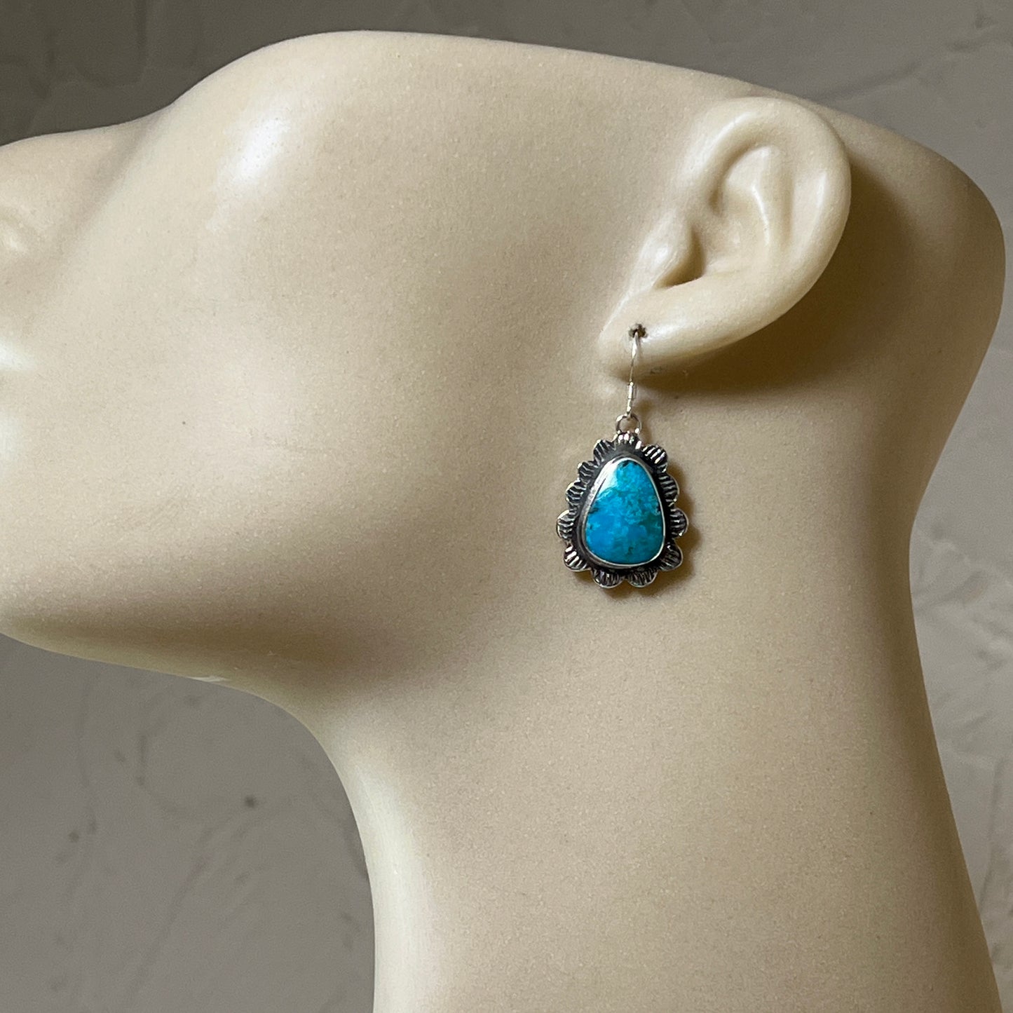 Sterling silver Teardrop Turquoise Earrings Annette Martinez Sterling Silver 845