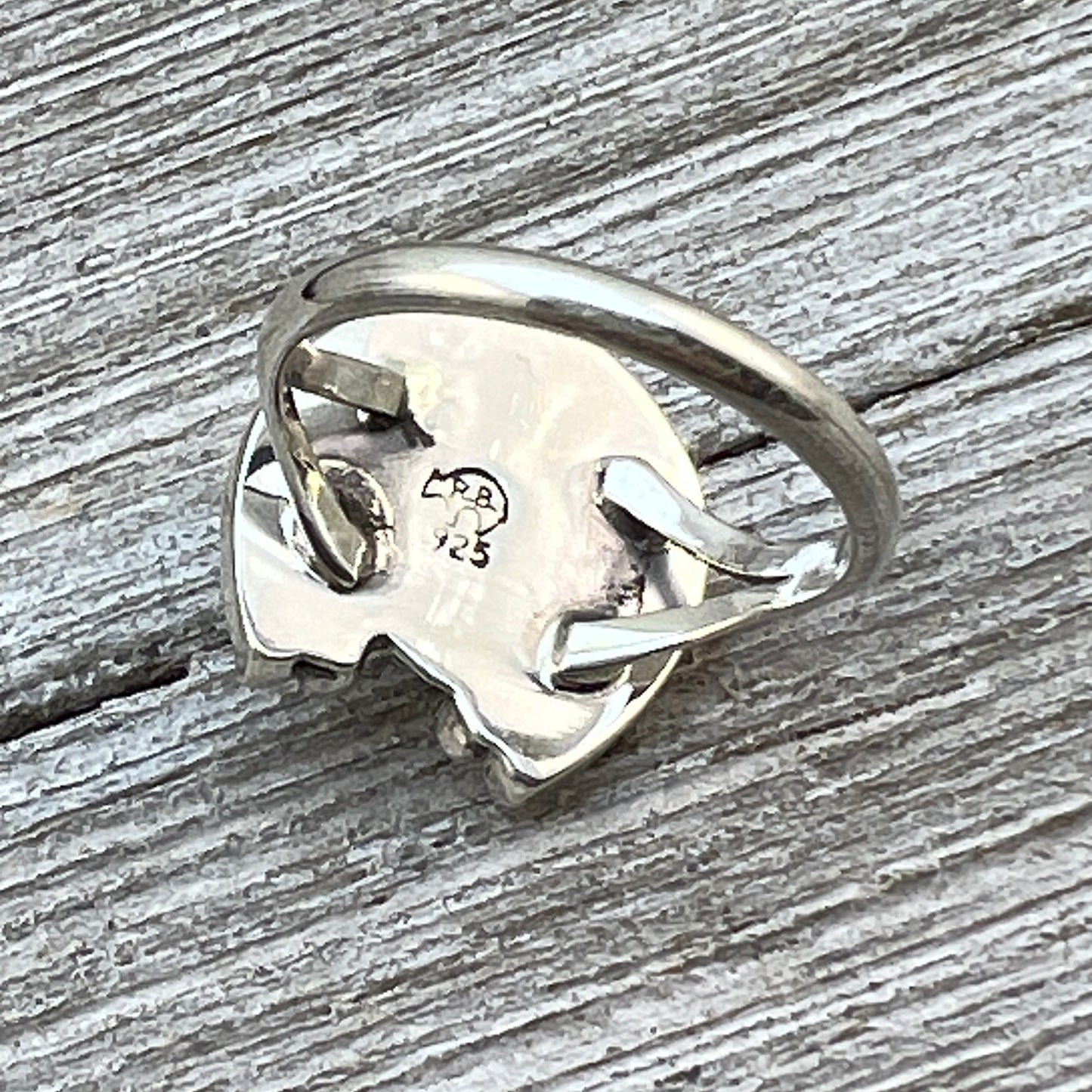 Size 8.5 Campitos Turquoise sterling silver horseshoe ring western equestrian jewelry Rodeo