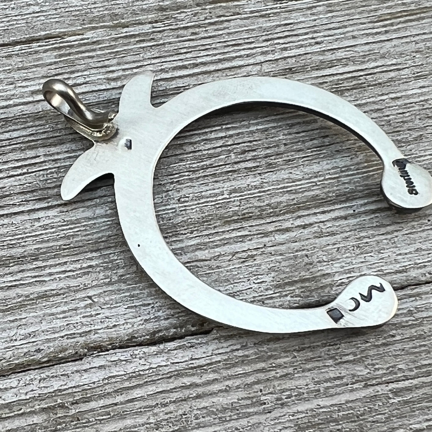 Small naja Pendant, Tufa Cast, Navajo Sterling Silver Martha Cayatineto 1