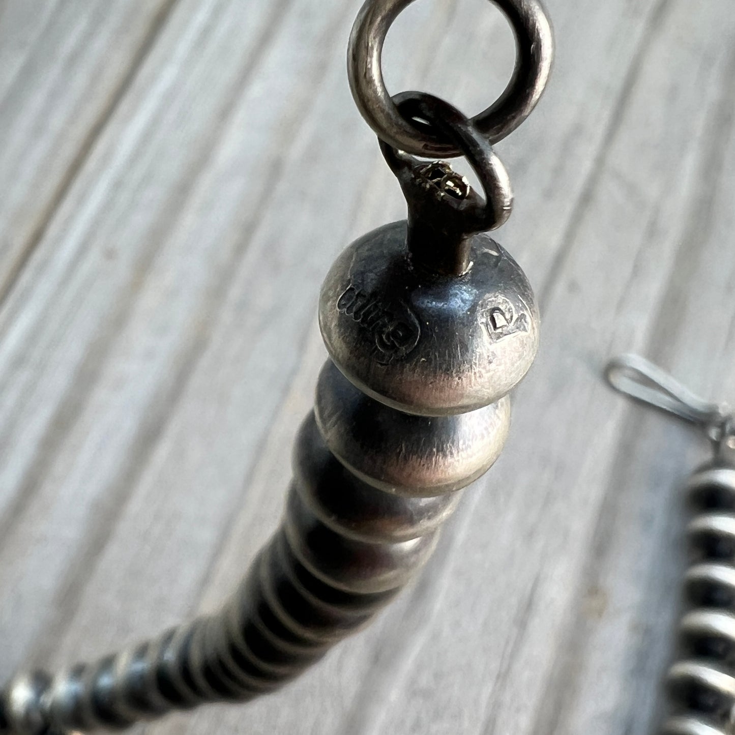 22" Squash blossom necklace sterling silver navajo pearl Preston Haley 731