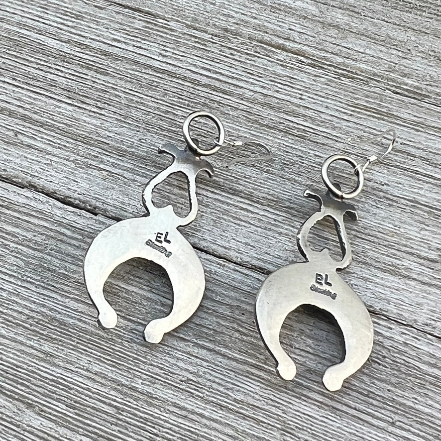 Tufa cast Naja earrings, sterling silver turquoise Navajo Eva & Linberg Billah 2