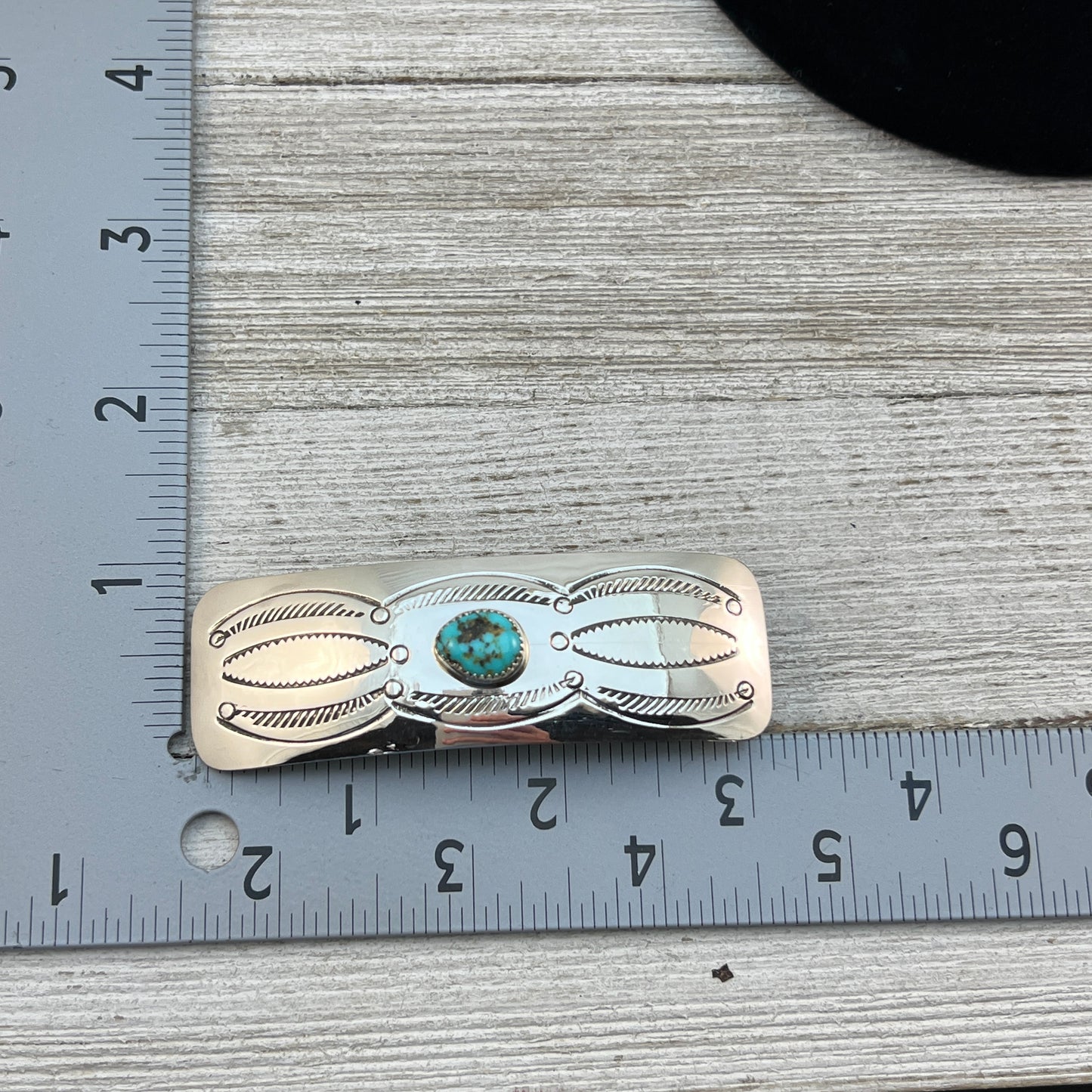 Sterling silver Turquoise Hair Barrette Navajo Jolene Begay 462