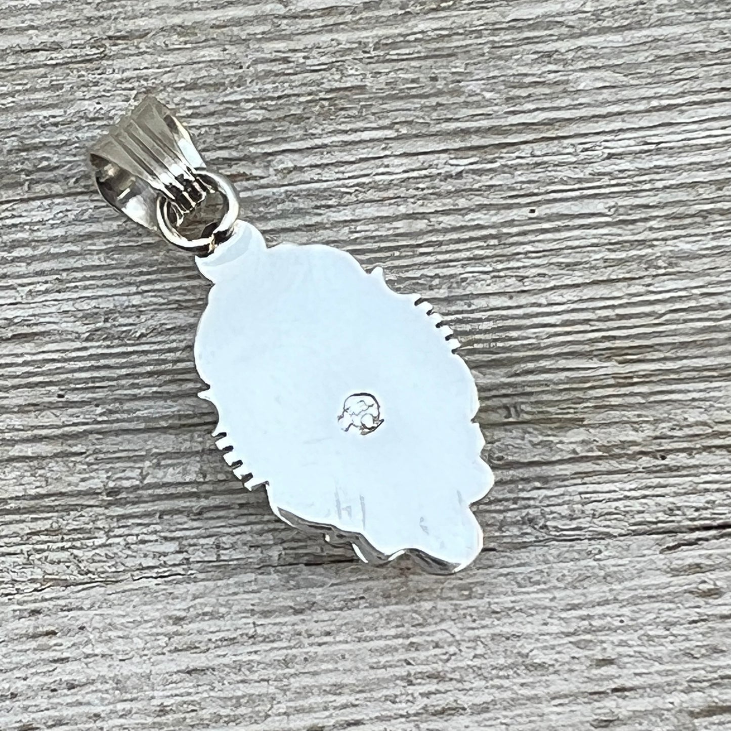 Blue Kingman Turquoise Pendant Navajo handmade Daniel Benally sterling silver