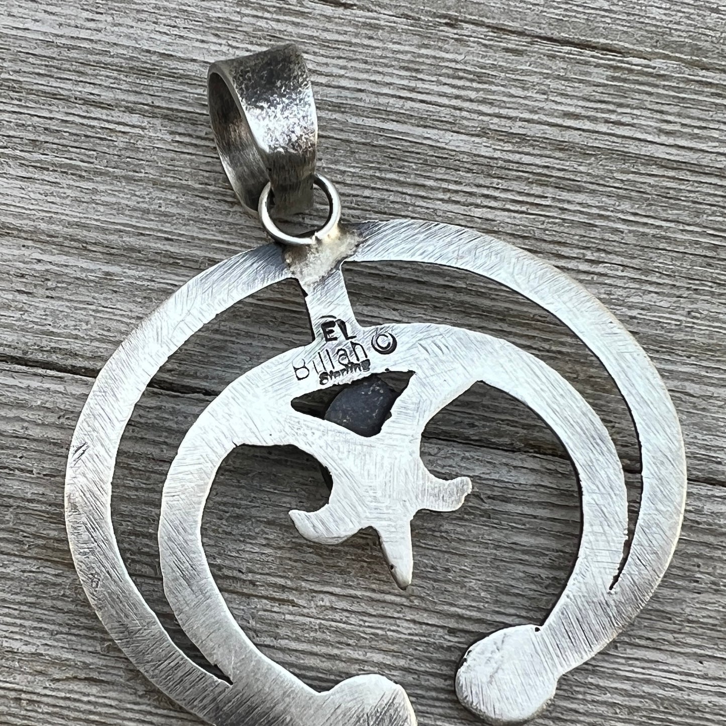 Tufa Cast Naja pendant sterling silver turquoise Navajo Eva and Linberg Billah 2