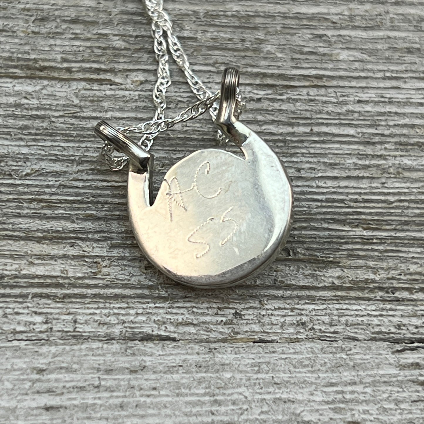 18" Sterling Silver Turquoise Horseshoe Necklace Cowgirl Rodeo Jewelry Annette Chiquito