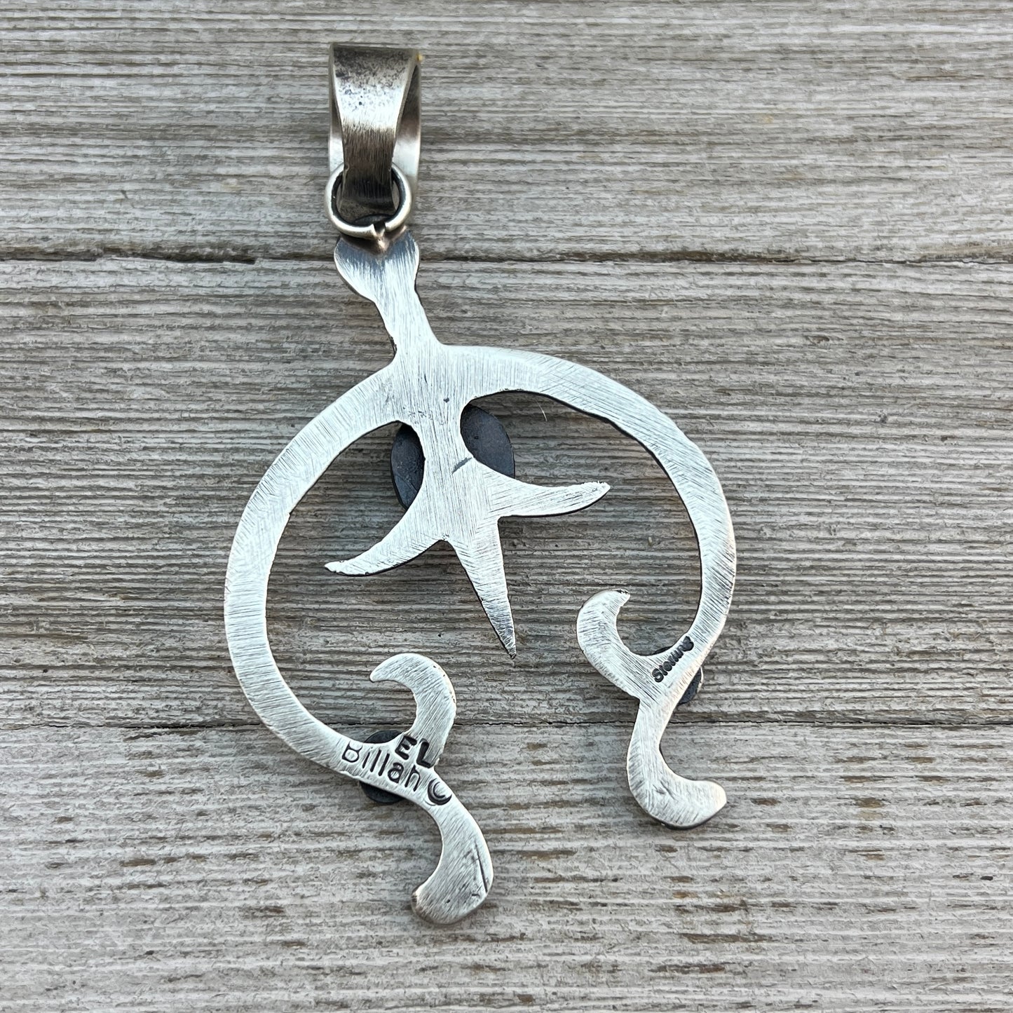 Tufa Cast Naja pendant sterling silver turquoise Navajo Eva and Linberg Billah 1