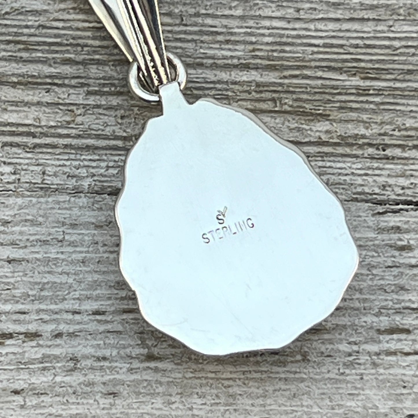 Blue Kingman Turquoise Pendant Navajo handmade Samuel Yellowhair sterling silver