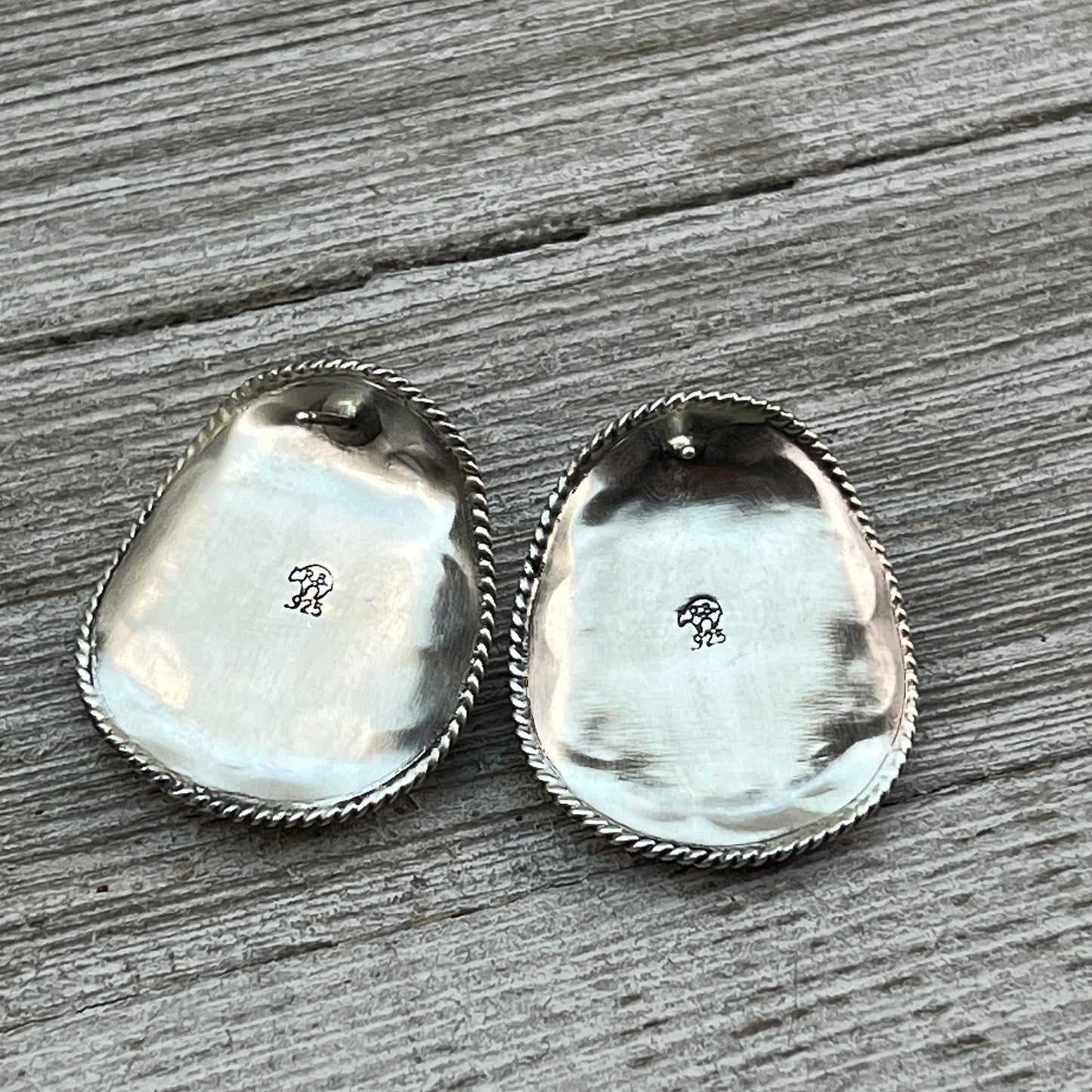 Cowboy hat earringsTurquoise sterling silver Navajo handmade Bobby Platero
