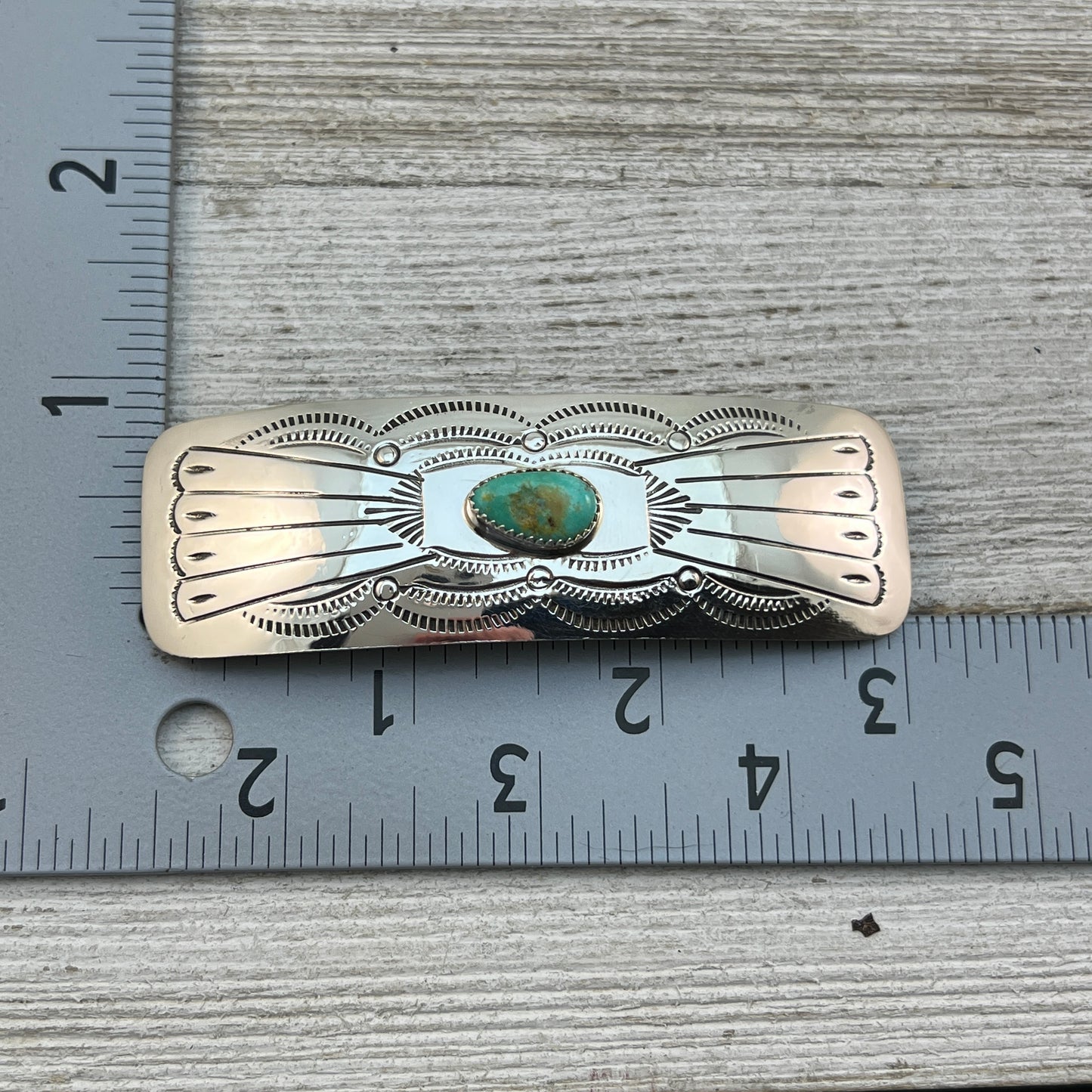 Sterling silver Turquoise Hair Barrette Navajo Jolene Begay 461