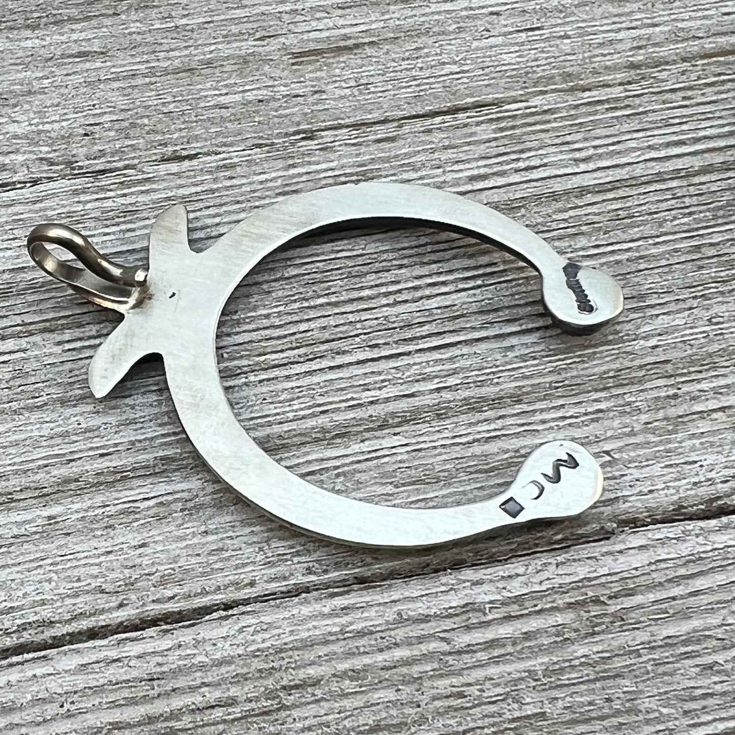Small naja Pendant, Tufa Cast, Navajo Sterling Silver Martha Cayatineto 2