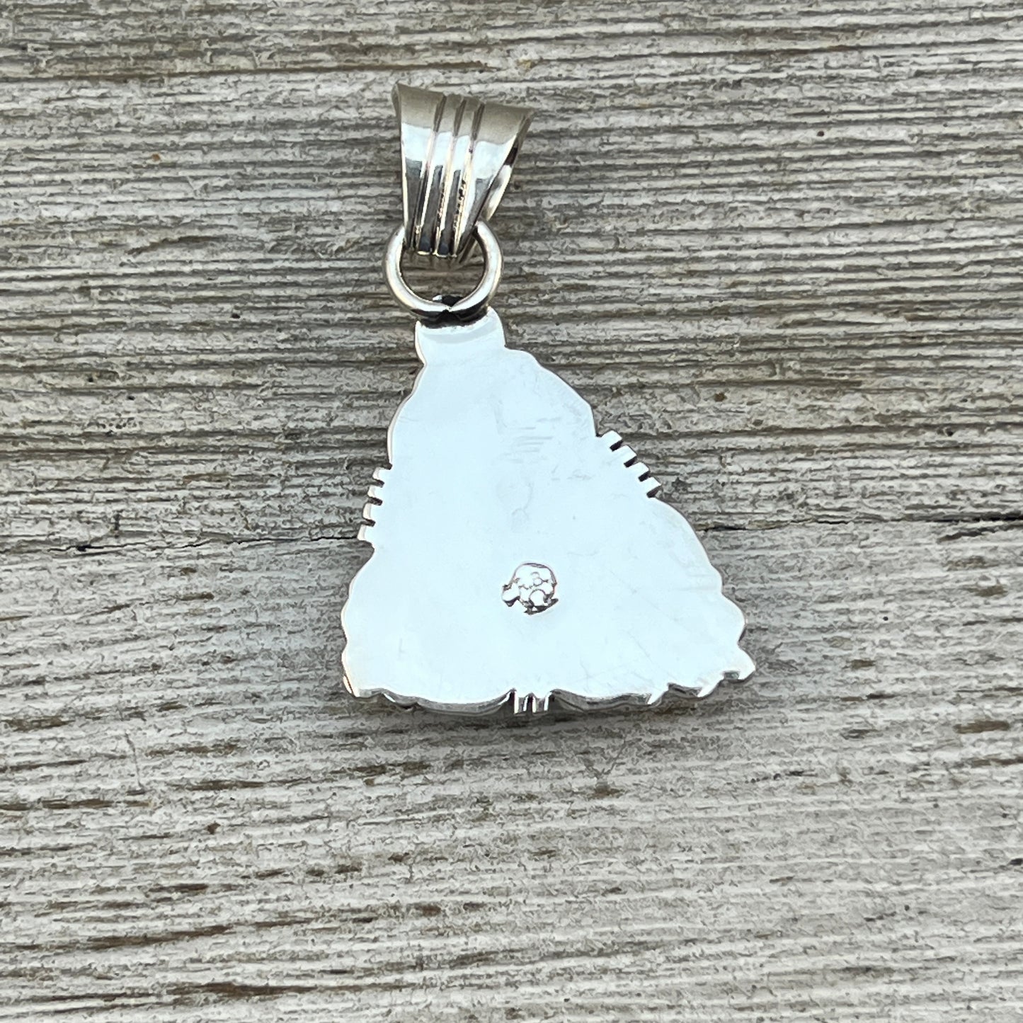 Blue Kingman Turquoise Pendant Navajo handmade Daniel Benally sterling silver