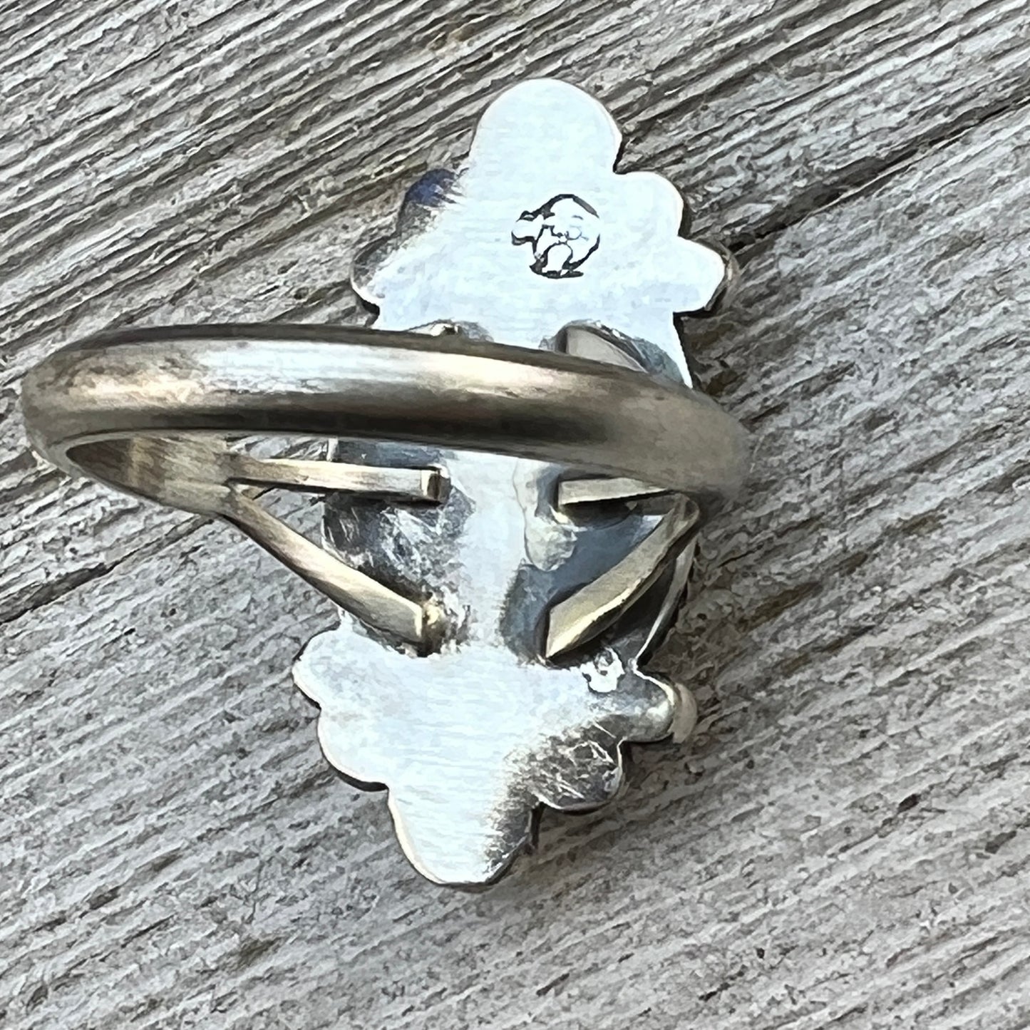 Size 8 Sonoran Gold turquoise sterling silver ring Maritta Benally 484