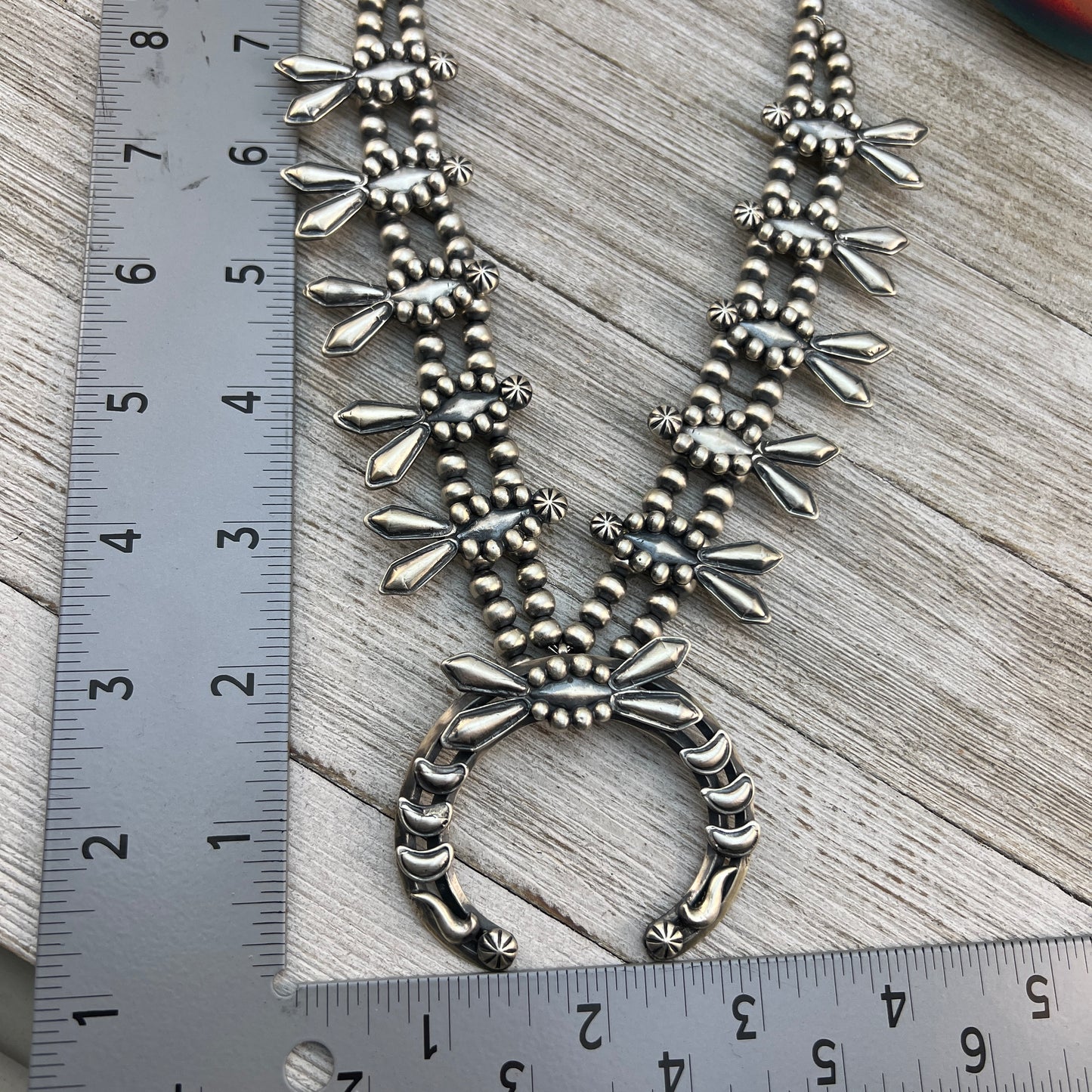 Navajo sterling silver squash blossom necklace Emerson Delgarito