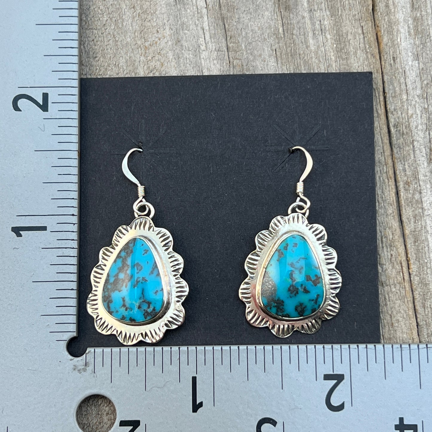 Sterling silver Teardrop Turquoise Earrings Annette Martinez Sterling Silver 847