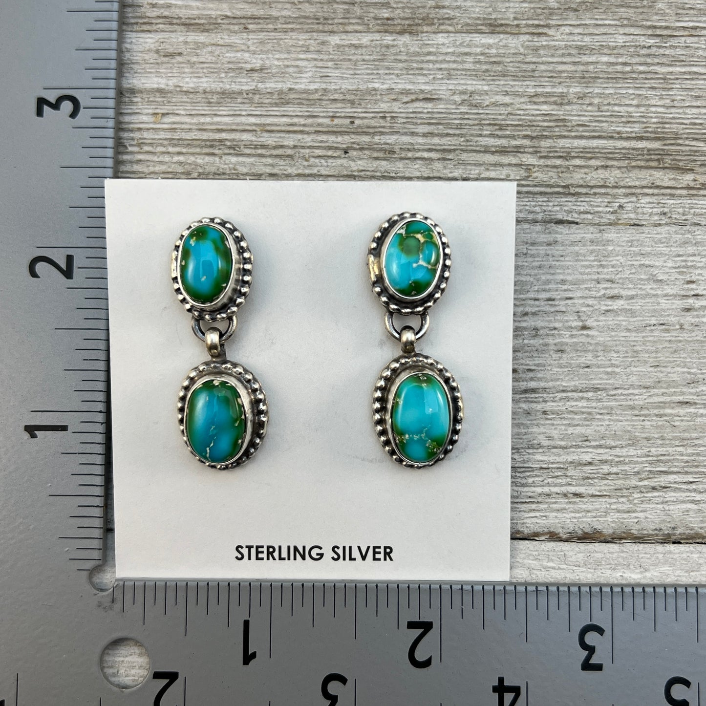 Polychrome Sonoran Turquoise Lariat Necklace Sterling silver Kathleen Livingston