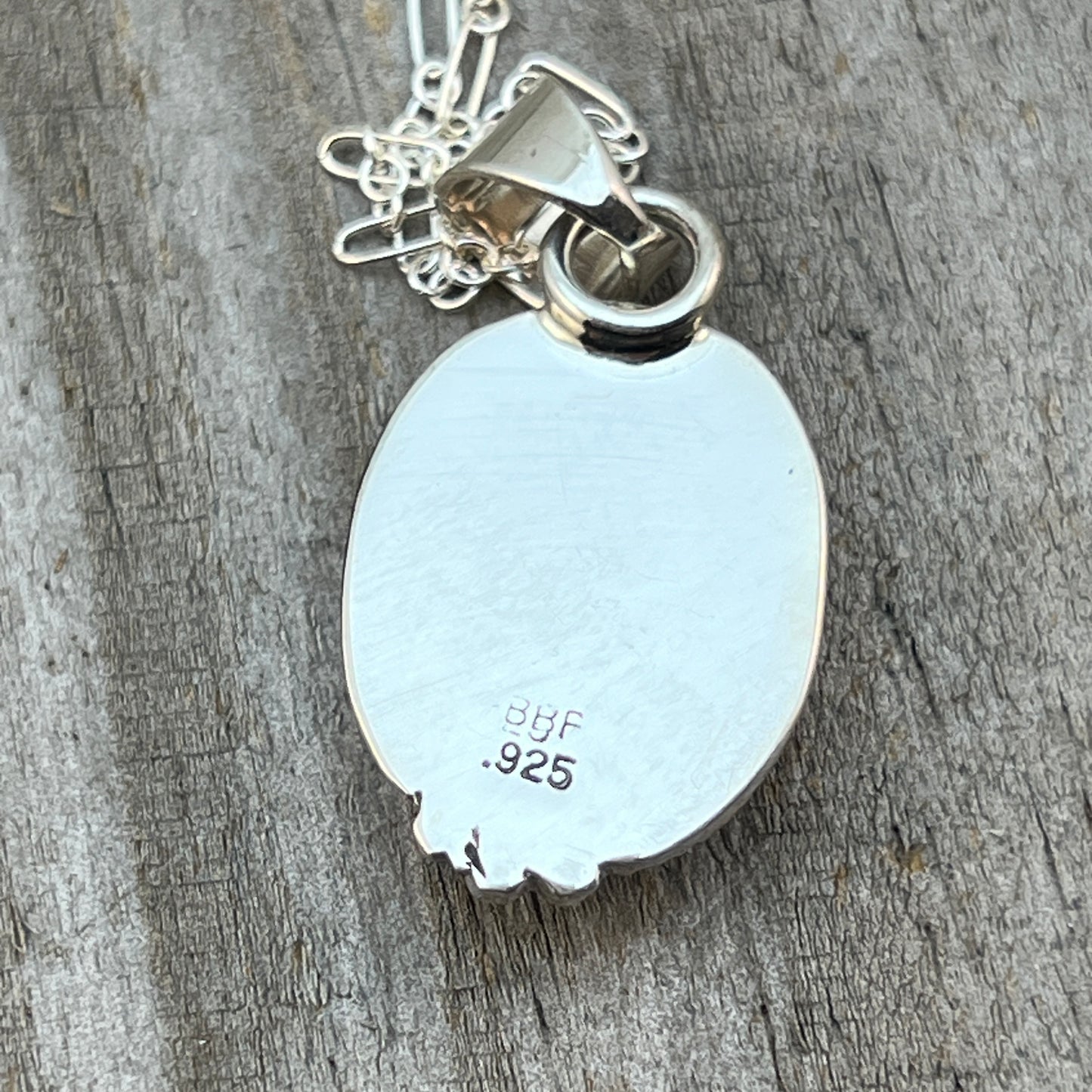 18" Sterling silver #8 Spiderweb Turquoise necklace pendant Burt Francisco Navajo 625