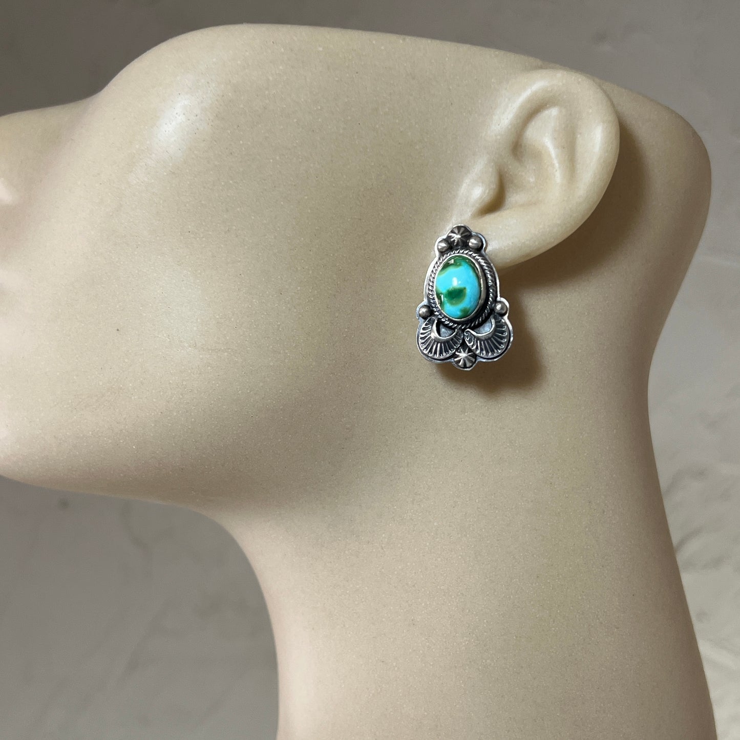 High quality Sonoran Polychrome Turquoise 24" necklace earrings set Randy Boyd 702