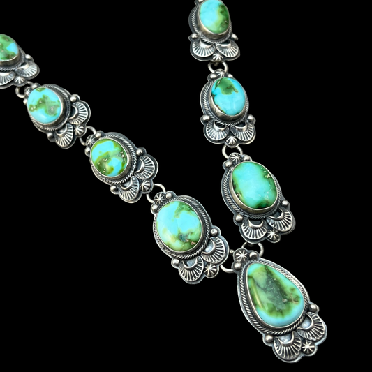 High quality Sonoran Polychrome Turquoise 24" necklace earrings set Randy Boyd 702