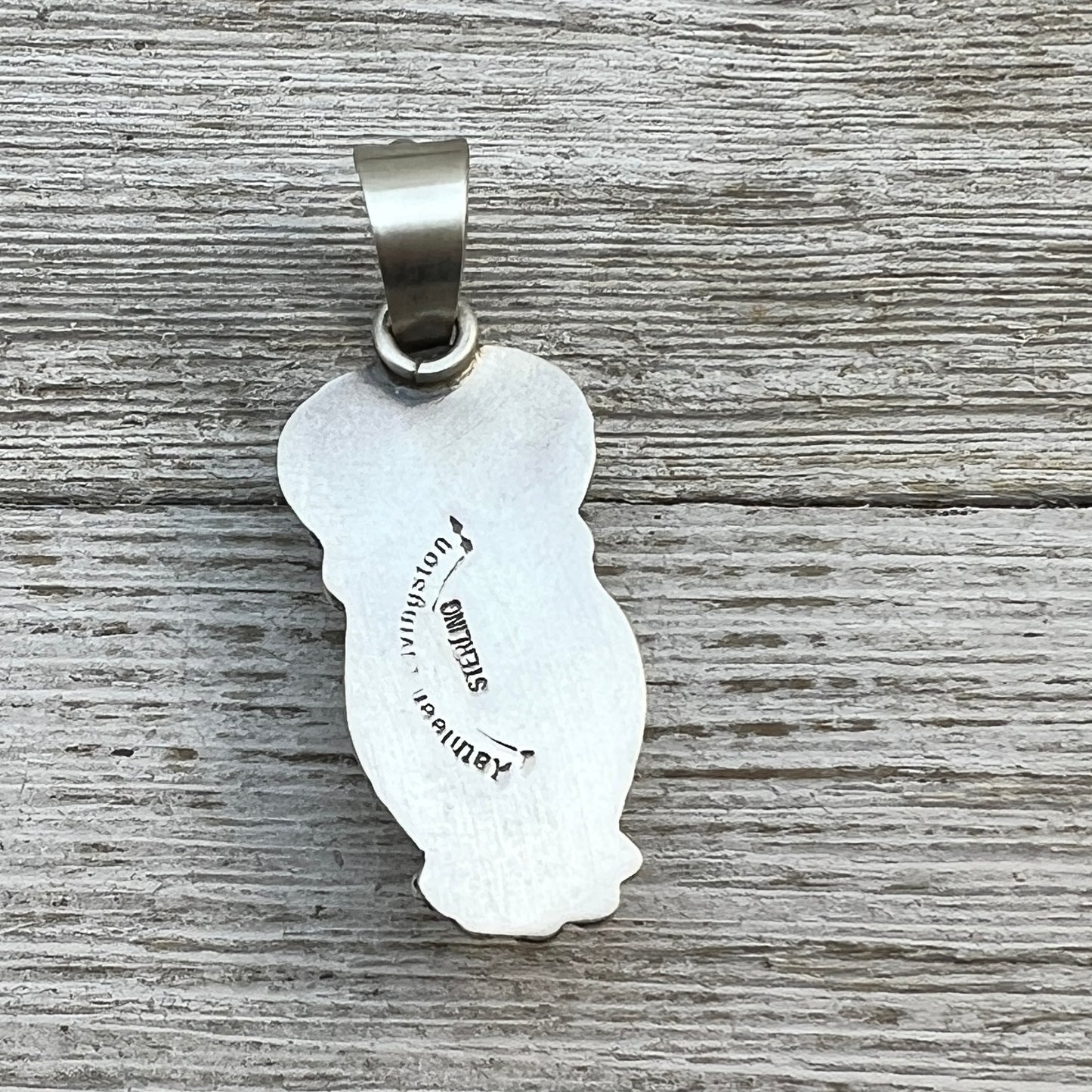 Egyptian Turquoise sterling silver pendant 3 Navajo Kathleen Livingston