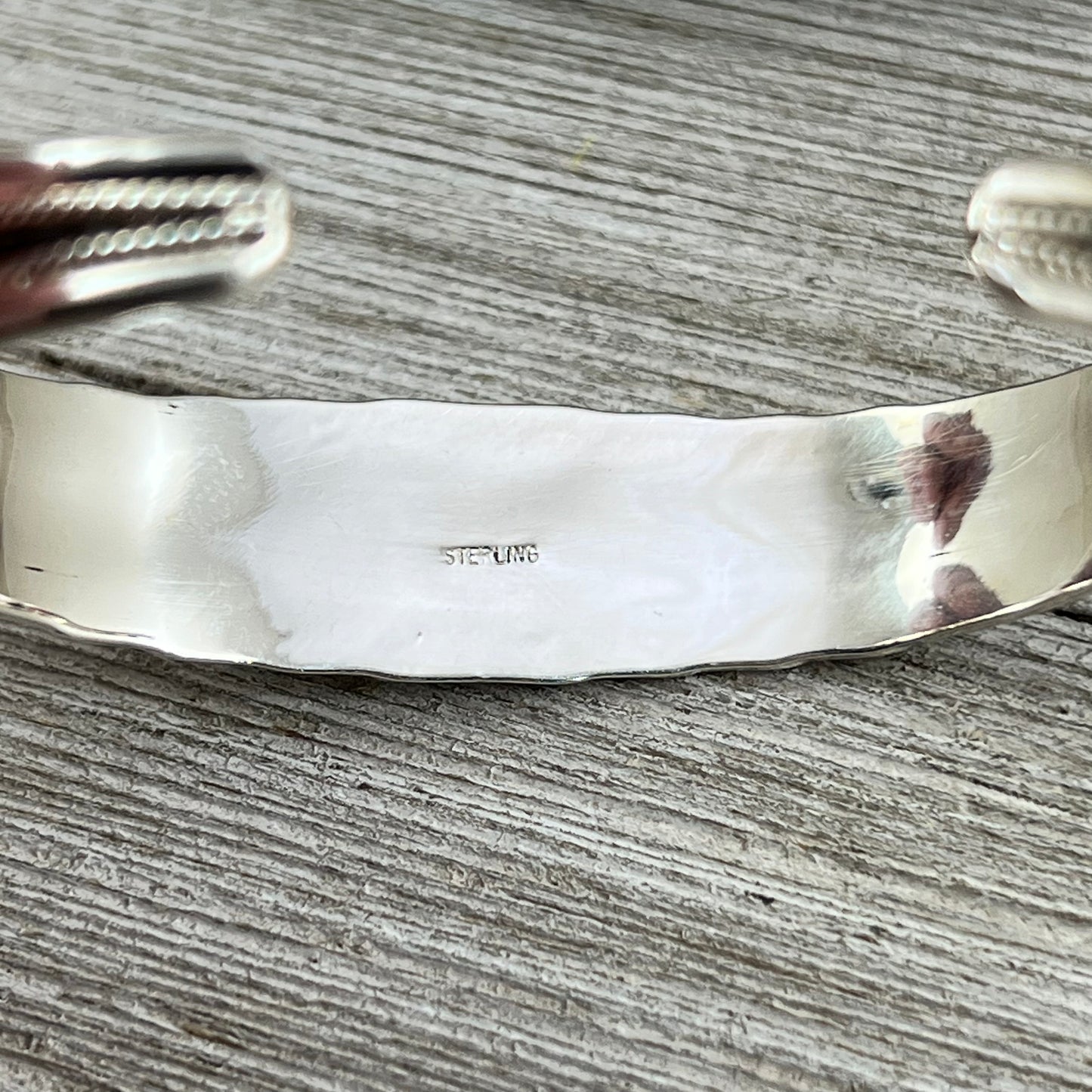6 3/4" All silver Floral leaves cuff bracelet, Navajo handmade Davey Morgan, sterling silver,stacker