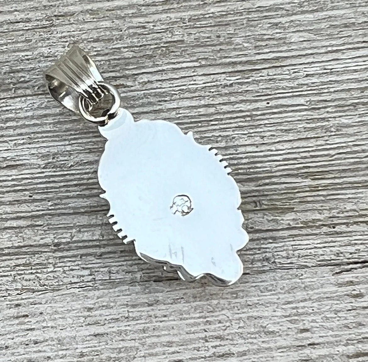 Blue kingman turquoise pendant Daniel Benally Sterling 253