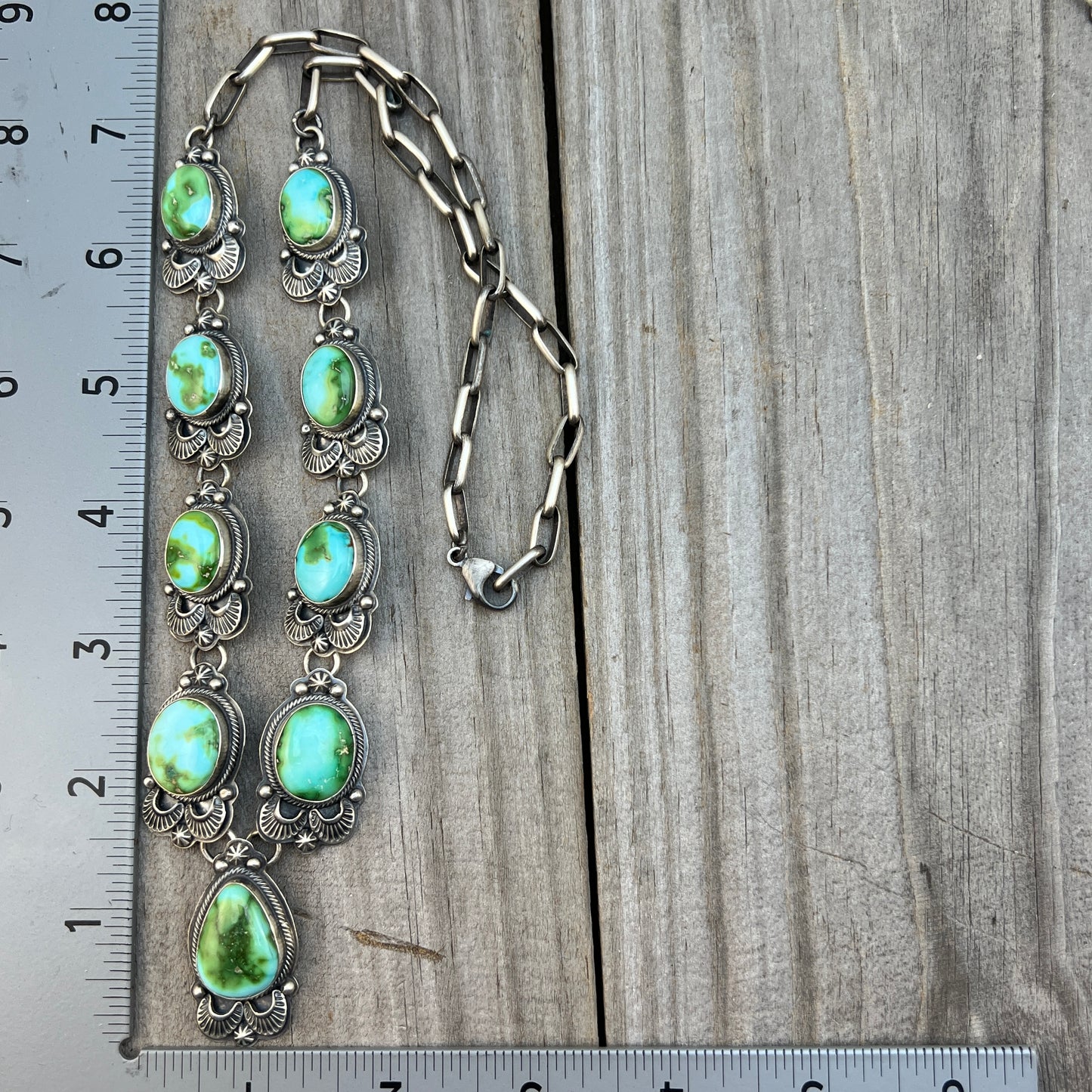 High quality Sonoran Polychrome Turquoise 24" necklace earrings set Randy Boyd 702