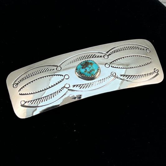 Sterling silver Turquoise Hair Barrette Navajo Jolene Begay 462