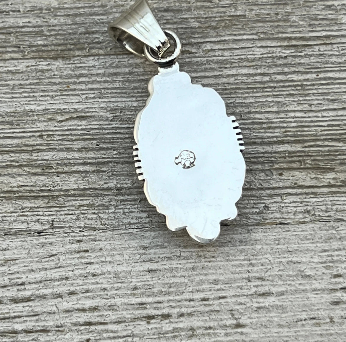 Blue kingman turquoise pendant Daniel Benally Sterling 252