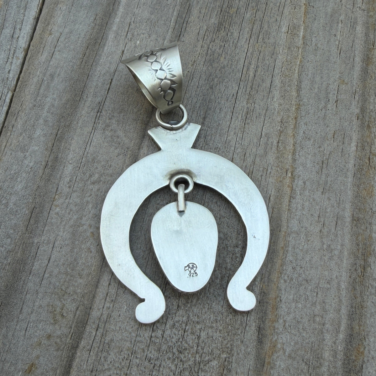 Spiderweb Kingman Turquoise Naja Pendant sterling silver Sharon McCarthy Navajo Handmade PD5