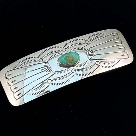 Sterling silver Turquoise Hair Barrette Navajo Jolene Begay 461
