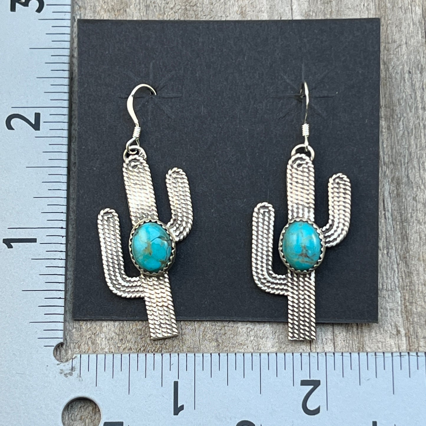 Sterling silver Turquoise cactus Earrings Delbert Gordon Sterling Silver 849