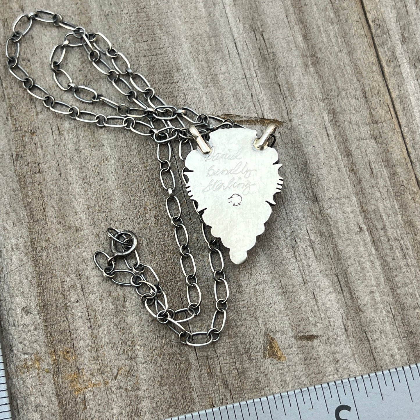 18" Kingman Spiderweb Turquoise Necklace Sterling silver Navajo Daniel Benally 587