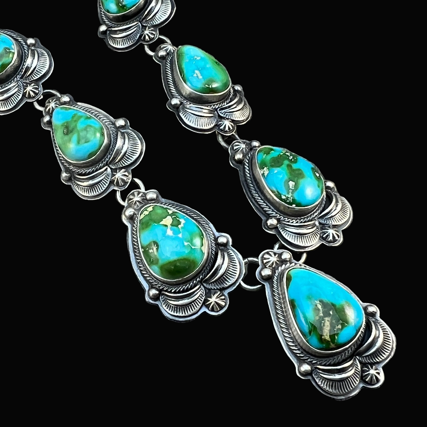 High quality Sonoran Polychrome Turquoise 24" necklace earrings set Randy Boyd 686