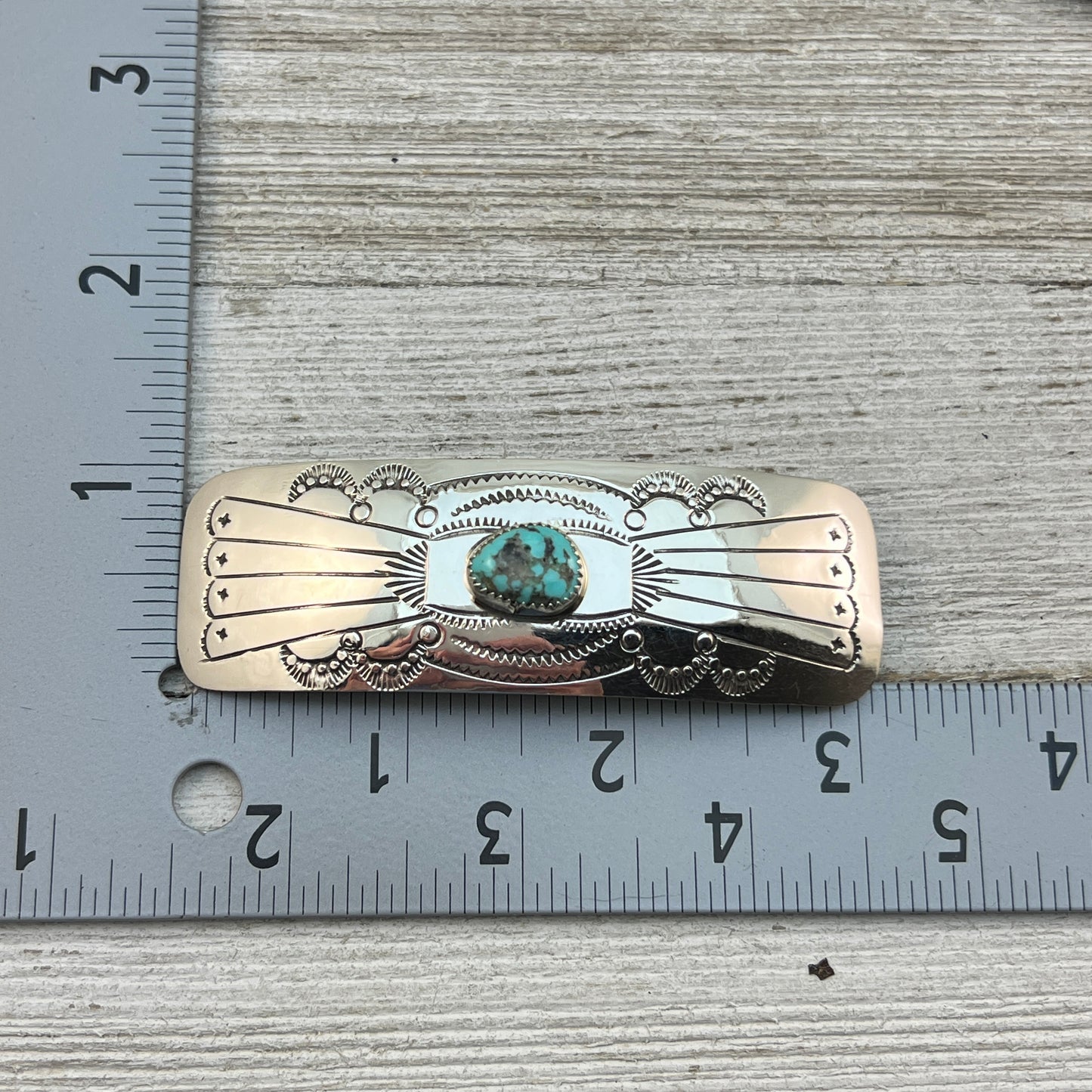 Sterling silver Turquoise Hair Barrette Navajo Jolene Begay 460