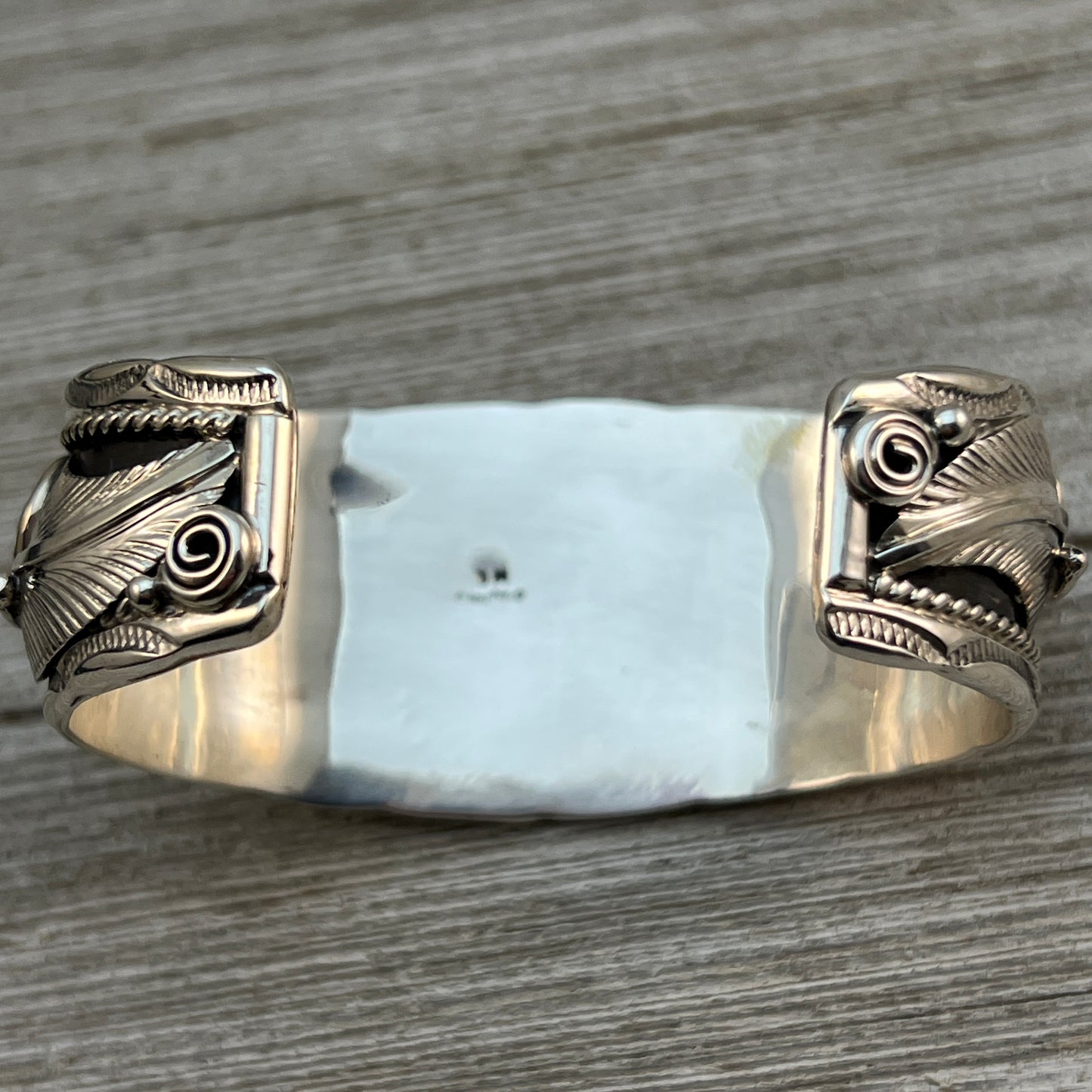 6.5" Light Blue Kingman Spiderweb Turquoise Cuff Bracelet Navajo Darrell Morgan signed