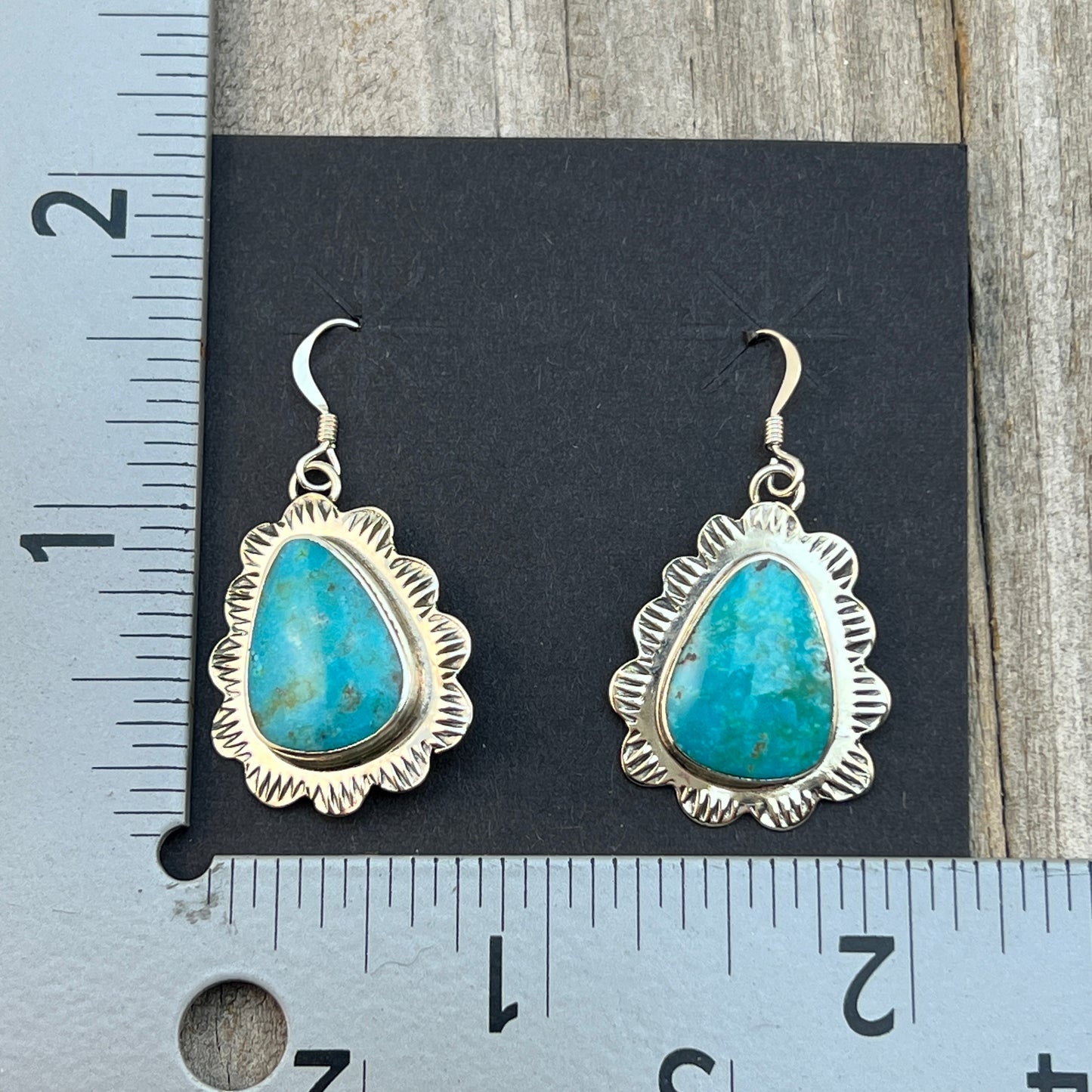 Sterling silver Teardrop Turquoise Earrings Annette Martinez Sterling Silver 845