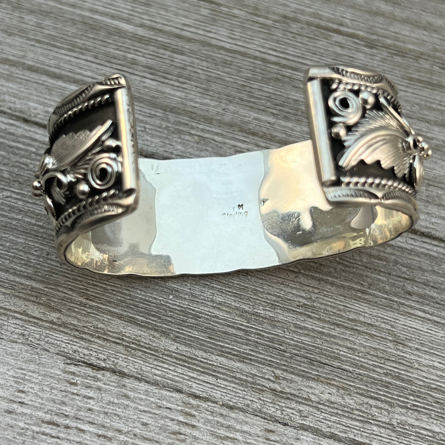 6.5" Sonoran Turquoise Cuff Bracelet, Sterling Silver Navajo Darrell Morgan #1