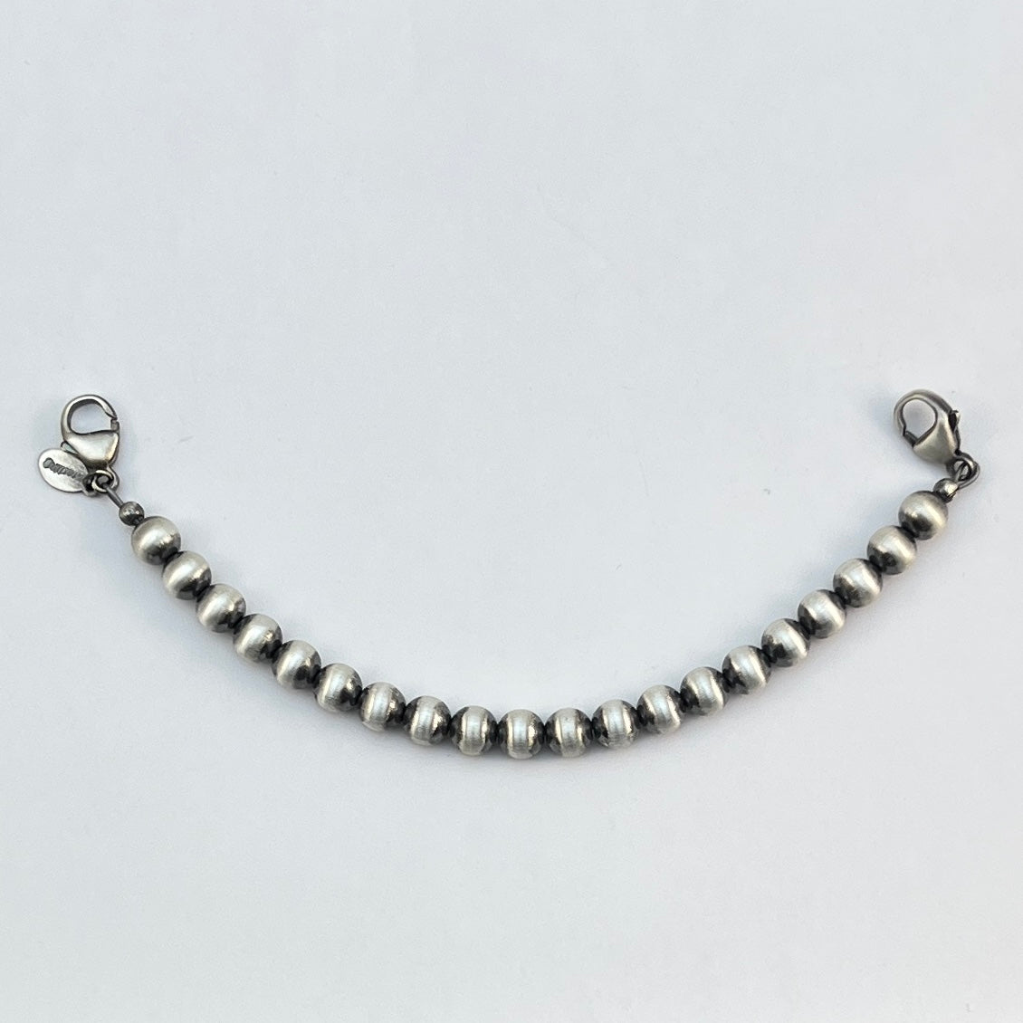 6" Sterling silver oxidized 6mm Bead extension Chain, Necklace Extender, Southwest Pearls Bead Ball lobster clasp at both ends