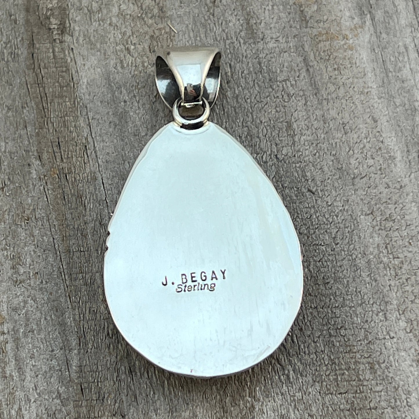 Spiderweb Turquoise Pendant Sterling Silver Navajo handmade Junior Begay 530