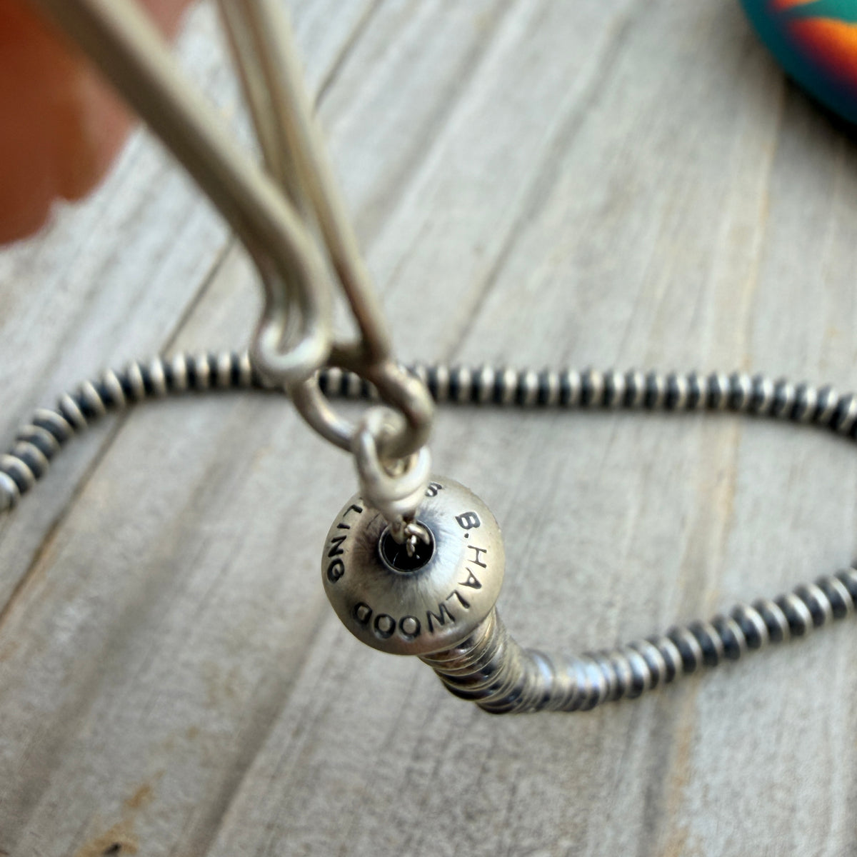 16" Sterling silver Navajo handmade 5mm saucer bead Pearl necklace Bryannen Halwood