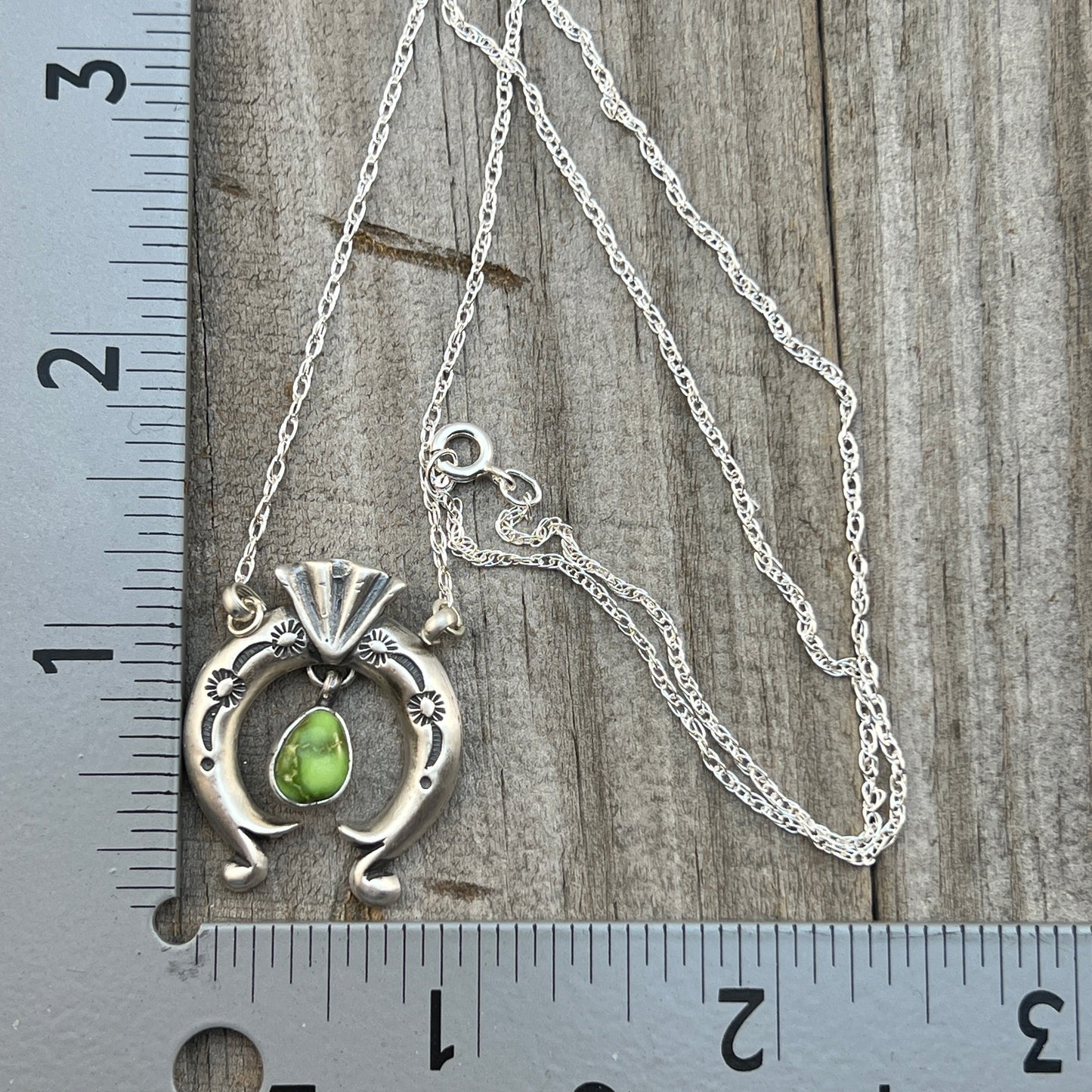 18 1/2" Sonoran Turquoise Naja Necklace Sterling silver Navajo Verley Betone 651