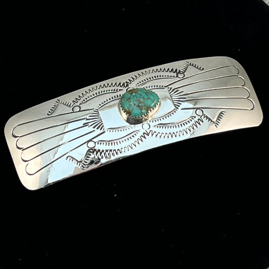Sterling silver Turquoise Hair Barrette Navajo Jolene Begay 463