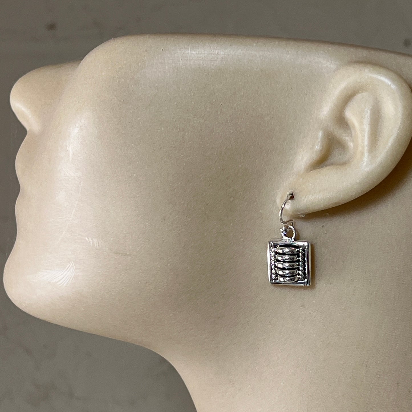 Modern Small Square dangle Earrings Handmade by Navajo artist Thomas Tom Charley 638